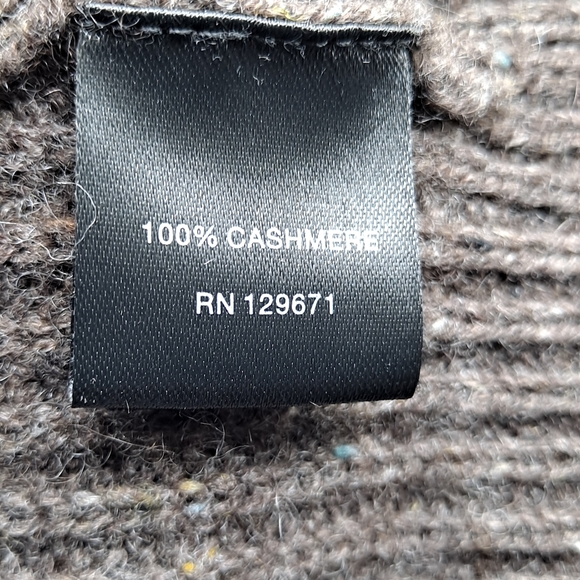 Naked Cashmere 100% Cashmere Color Walnut Speckel  Men Sweater Size XL - Picture 5 of 6